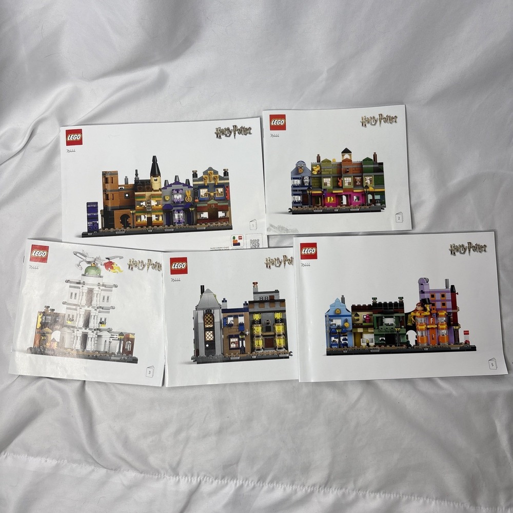 Harry Potter 76444 Diagon Alley Wizarding Shops Instruction Manuals 1-5 No LEGOs